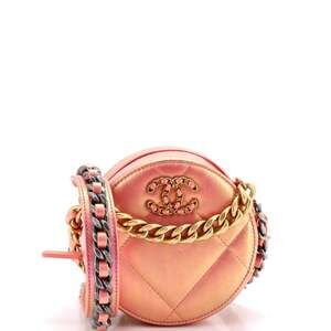 Chanel 19 Round Clutch With Chain #255081C18B